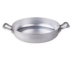 Pentole Agnelli Casserole en Aluminium dotée de 2 poignées en Acier Inoxydable, argenté 22 cm Argent
