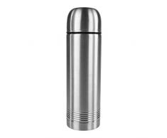 Emsa 618101600 SENATOR- Bouteille isotherme avec gobelet, fermeture Safe Loc, 1L, Acier inoxydable