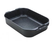 Prestige Pierre Quartz Convient Plat Ã rÃ´tir, en Fonte DALUMINIUM, Noir, Aluminium coulÃ©, Noir, 39.5 x 25.5 x 39.5 cm