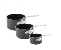 Mauviel1830 8610.50 MStone3 Set de 3 Casseroles Aluminium 16/20 cm Noir
