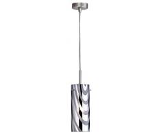 Wofi 632801640000 Collage Suspension Verre Cylindrique 60 W E27 Nickel Mat