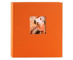 Goldbuch Album Photo avec DÃ©coupe, Bella Vista, 30 X 31 Cm, 60 CÃ´tÃ©s Noirs avec Diviseurs Glassine, Lin, Orange, 27979