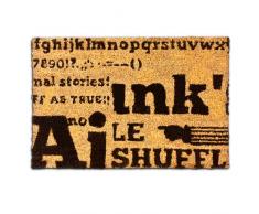 Relaxdays 10016764Â Paillasson paillasson Chaussures Gratte-Pieds Coco Tapis ImprimÃ© Rectangulaire 40Â x 60Â cm