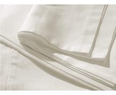 Drap de lit arrière Lane 100 % Satin de Coton mako 270 x 290 cm Blanc cassé