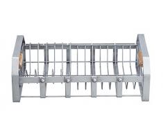 Kitchen Craft Ãgouttoir à Vaisselle en métal avec poignées en Bois Gris 40,5 x 25,5 x 12,5 cm