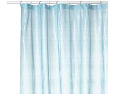 MSV Rideau de Douche PVA 180x200 Bleu, Plastique