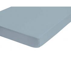 biberna 12344 Drap housse extensible en Ã©ponge, selon la norme Ãko-Tex 100 140x190 cm Ã 160x200 cm, bleu
