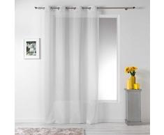 douceur dintÃ©rieur panneau a oeillets 140x260 cm voile sable linahe blanc