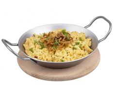 CHG Set 337â01Â Schlemmer-eisenpfÃ¤nnchen, Ã 20Â cm avec PLATEAU EN BOIS de hÃªtre, Ã 20,5Â cm, de haute qualitÃ© fabriquÃ© en Allemagne