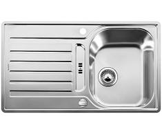 Blanco Lantos 6 S-IF Évier de cuisine Finition acier inoxydable brossé Réversible, argent, 519717
