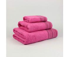 Natural Lot de Serviettes de Bain, Ana, 400 g/m² Taille Unique Fuchsia