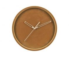 Karlsson KA5815BR Horloge murale ronde Lush velours Beige caramel Ultra-silencieuse D30 x 6 cm, Beige