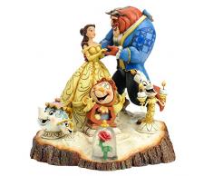 Disney Traditions 4031487 Figurine la Belle et la BÃªte Bois SculptÃ© RÃ©sine 19 cm