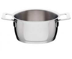 Alessi AJM101/16 Pots&Pans Casserole à frire en Acier Inoxydable, 18/10, Argenté, à 160 cl