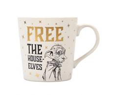 Half Moon Bay Tasse pour Petit déjeuner Harry Potter Motif Personnage Dobby avec Inscriptions «Free The House Elves» 325 ML