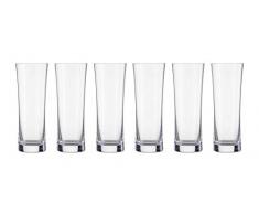 Schott Zwiesel 120047 Beer Basic Kölsch bière Verre de Cristal de 6 pièces, incolore, 6.1 x 6.1 x 16,6 cm, 6 unités
