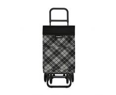 GARMOL Chariot de Courses 48x40x95 cm. Noir