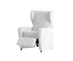 Eysa Dorian bi-élastique Relax Housse de Fauteuil Couleur 10-écru, Chenille, Ecru, 37x9x29 cm