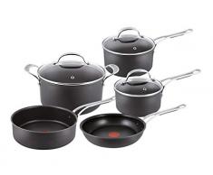 Tefal Jamie Oliver Premium Series Batterie de Cuisine anodisée 5 Pièces Noir