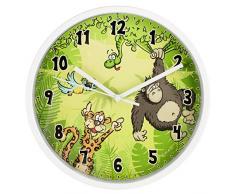 Hama Horloge Murale pour Enfant Jungle Ã 22 cm - Silencieuse