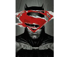 Batman V Superman Poster Dawn Of Justice Batmante Aser + Accessoires De Fixation, Carton, Multicolore, 61X2X2 Cm