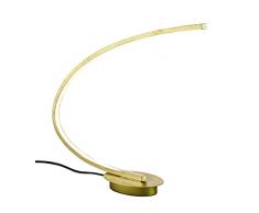 Reality Leuchten Lampe de table foliert, intÃ©grÃ©, 6,5Â W, dorÃ©, 44Â x 11Â x 43Â cm