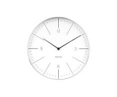 Karlsson KA5682WH Horloge Murale, Acier, Blanc, Taille uniq