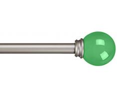 AmazonBasics Tringle à rideau décorative diamètre 1,6 cm avec embouts ronds - 71 cm, Vert Kelly