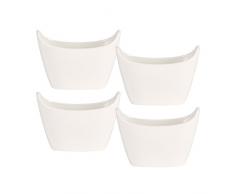 Villeroy & Boch BBQ Passion Bols à pommes de terre, Lot de 4, Porcelaine Premium, Blanc