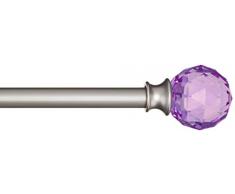 AmazonBasics Tringle Ã rideau dÃ©corative diamÃ¨tre 1,6 cm avec embouts Boule Ã facette - 71 cm, Violet