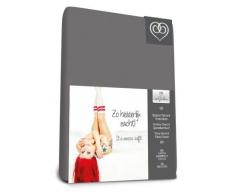 Bed-Fashion Drap-Housse élastique, éponge, Anthracite, lit Simple, 80 x 200 cm