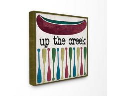 Stupell Industries Up The Creek canoë Pagaies tendue sur Toile Décoration Murale, Multicolore