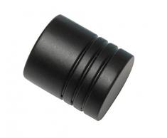 Gardinia Boule dextrémité, 2 x Embouts, métal, Noir Mat, pour la Confection de Rideaux à 16 mm
