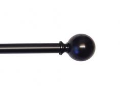 DEBEL 2719401 Tringle Ã Rideaux mÃ©tallique Ronde, Noir, 90-160 cm