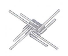 Wofi Plafonnier 1Â Ampoule sÃ©rie Sorel 1Â x LED/36Â W, 76Â x 8, 5Â x 76Â cm, 3000Â K, 2450Â lm, classe defficacitÃ© Ã©nergÃ©tique A Bulles Verre Acrylique avec dÃ©cor, chrome 9524.08.01.0000