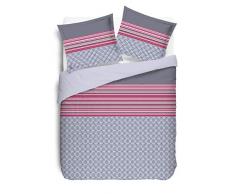 VISION Tracy Housse de couette et 2 Taies assortis, Coton, Gris, 200x200cm