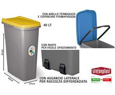 Stefanplast Poubelle, Jaune, 40 LT