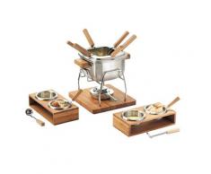 Domoclip MEN36 Set à Fondue Bambou et Inox