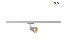 SLV avo Spot pour rail dalimentation haute tension 1phasen, acier, gris argent