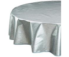 CALITEX Nappe Toile CirÃ©e Effet Tissage, Argent, 140 x 300 cm