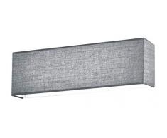 Plafonnier, Tissu, gris, Integriert 6W