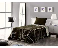 VIALMAN Couvre-lit Marron Lit 90 cm 180 cm x 270 cm 3