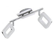 Briloner Leuchten 2710-028 LED, plafonnier, Spots, Lampe Salon denfant ou Chambre a Coucher, orientable, Métal, 4 W, Blanc Chaud