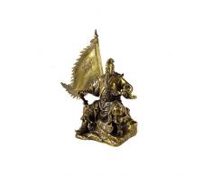 Statuette Dieu GUANGONG en CUIVRE - Dieu de la Richesse et Protecteur - Décoration Asiatique