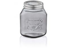 Leifheit 36327 Bocal en verre gris 1L, lot de 3