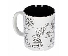 SD Toys Asterix Tasse avec Motif Croquis Personnage CÃ©ramique Blanc et Noir 10 x 14 x 12 cm
