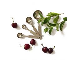 Jean-Patrique Ensemble de 4 cuillères à mesurer en acier inoxydable pour cuisiniers | Ustensiles de cuisine professionnels secs et liquides