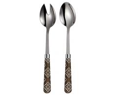 Campagne Orient Couverts Ã Salade, Acier Inoxydable, Taupe, 25Â x 5Â x 3.5Â cm