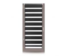 Relaxdays 10026661_724 jour nuit, Store double enrouleur Klemmfix, Sans perÃ§age, fenÃªtre, 60x150 cm, Tissu 56 cm, noir, polyester, aluminium, plastique, 5 x 60 x 7 cm