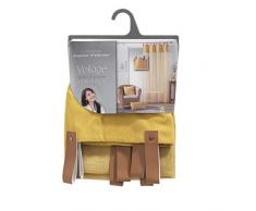 douceur dintÃ©rieur panneau passants faux cuir 140x240 cm voile sable+top velours milleray jaune